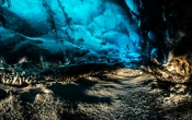 De Crystal cave, ijsgrot in de Vatnajökull