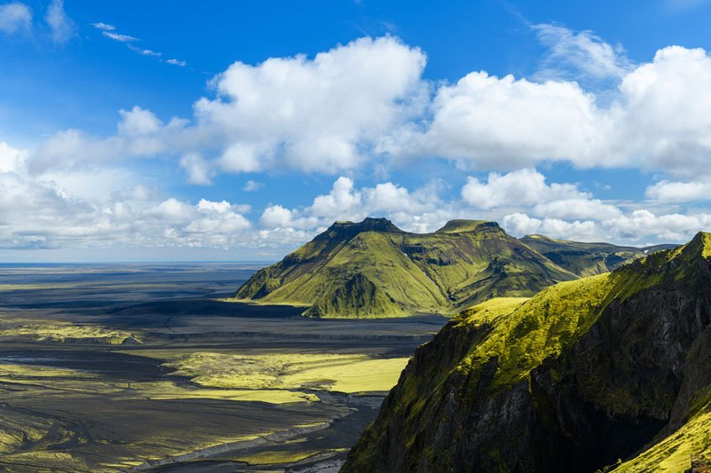 Uitzicht op het binnenland van IJsland