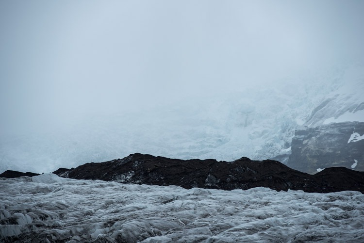 Aardverschuiving op de gletsjer