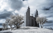 Church of Akureyri infrared